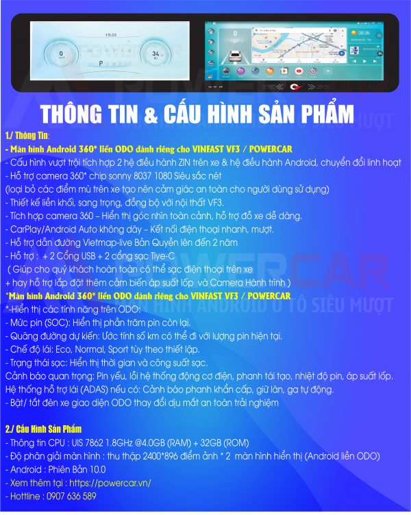 thông ttin màn odo vf3 4.32 2